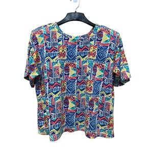 Vintage Geometric Oversize Top